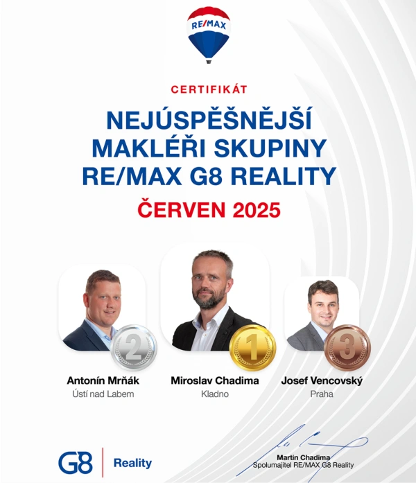 Příspěvek Antonína Mrňáka - Nejúspěšnější makléři skupiny RE/MAX Czech Republic v červenci 2025